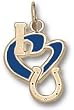 Charlotte Bobcats "I Heart Logo" 1/2" Enamel Enamel Pendant -14K/10K, Stainless Steel or Gold Plated