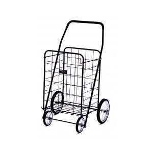 Jumbo Folding Shopping Cart - Black (Black Cart) (41.75
