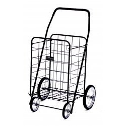 Childrens Toyshop  Kitchen & Housewares : Jumbo Folding Shopping Cart - Black (Black) (41.75"h x 24"w x 21"d (cart size))