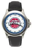 Detroit Pistons Mens Rookie League Leather Strap Watch