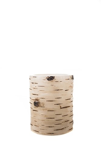 The Amazing Flameless Candle Unscented 10mm LED Wax Pillar, 3 by 4-Inch, Birch Bark