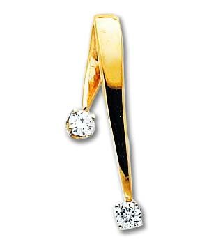 14k Polished Completed Fancy Moissanite Pendant
