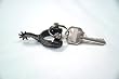 Metalab Antique Engraved Spur Keychain - Antique