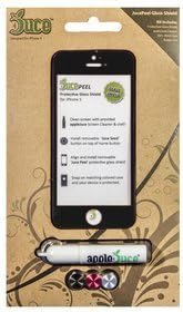 JucePeel Color Glass Screen Protection Kit for iPhone 5/5S - Retail Packaging - Black