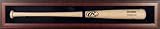 Baseball Bat Display Case with Brown Wood Frame