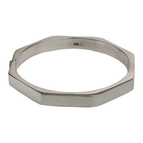 Sterling Silver Cuff Bracelet Bangle Indian Jewellery for Women Dia: 5.72 cm
