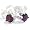 .25ct Garnet Gem Stone Round Silver Studs Image #2