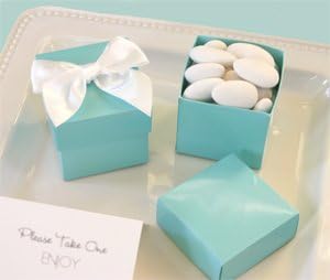 Mini Cube Boxes - Aqua Blue (set of 12)