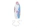 Nipple Hugger Beaded Long Pink/Blue