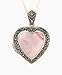 Sterling Silver, Marcasite & Pink Shell Heart Locket