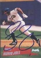 Andruw Jones, Atlanta Braves, 2000 Stadium Club Autographed Card