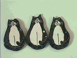Black & White Cat Tea Bag Holder