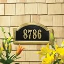 Arch-Top Address Plaque Frame with Nickel Finish