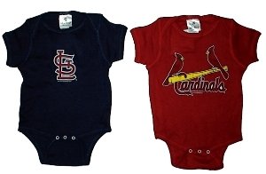 MLB Newborn Baby Creeper Home and Away Sets Made In The USA (0-6 Months, St. Louis Cardinals)