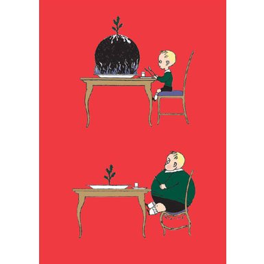 Pudding Boy Pack of 10 Christmas Cards (Large Rectangle)||RF10F