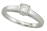 14K White Gold Diamond Engagement Ring