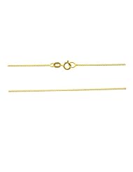 14K Yellow Gold - 20" 0.7 MM. Square Box Necklace Gold Chain