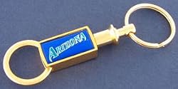 Arizona Diamondbacks Gold Tone Valet Keychain