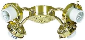 Polished Brass Ceiling Fan Light Kit Fixture Combo. The brass style blends seamlessly with many decor styles.