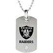Stainless Steel Oakland Raiders Logo Dog Tag Necklace