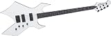 B.C. Rich Paolo Gregoletto Signature Warlock Electric Bass Guitar, White