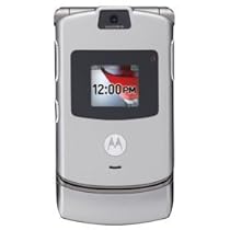 Motorola RAZR V3 Unlocked Cell Phone with Video Player--International Version with No Warranty (Silver)