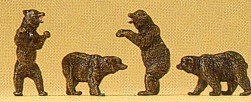 Preiser 79717 PR79717 Brown Bears (4) N Models-image