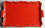 Casafina Vintage Port Red Rectangular Tray, Fine China Dinnerware