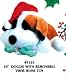 Kitchen & Housewares : Pet Supply Imports Plush Santa Doggie with Removable 10in Bone Assorted
