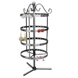 Christmas Gift: 48 Pairs Silver Color Rotating Earring Holder / Earring Tree / Earring Oraganizer / Earring Stand / Earring Display