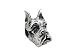 boxer0 - Zabletm Sterling Silver Boxer Dog Face Bead Charm