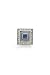 Jewelry : 14K White Gold Tie Tac with Diamond and Sapphire Accents