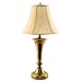 Ledu L9002 Antique Brass Finish Table Lamp with Bell Shade, 27 High