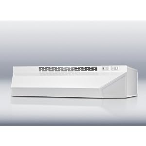Summit: H1630W 30\’\’ Under Cabinet Range Hood with 180 CFM Interior Blower, 2 Fan Speeds, Switchable Light and Convertible to Recirculating Operation: White
