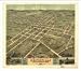 Historic Huntsville Alabama c. 1871 Birds Eye View Map S WS