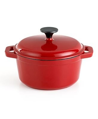 Bella Casserole 2.75 Qt Enameled Cast Iron Pot - Red
