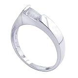 Sterling Silver Center Emerald Cut CZ Ring, Size 8