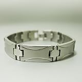 Cross Link Stainless Steel Men's Bracelet Men's ID Bracelet with Gift Box JB1004