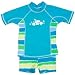 Girls Tie Dye Blue Two Piece Rashguard Swim Suit
