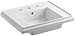 KOHLER K-2757-8-0 Tresham Bathroom Sink Basin with 8-inch Widespread Faucet Drilling, White