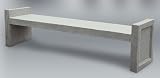 Keystone 7000 Concrete Bench Gray with Silverstone Gray Concrete Bench KSB-7000