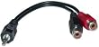 2x RCA Female / 1 x 3.5mm Stereo Male, 6 inch