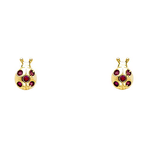 14k Gold Plated Brass Snail Stud Earrings with Screwback
