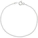 Sterling Silver 1.2 mm Pallini Bead, Ball Chain 14 inch Child Size Necklace, NICKEL FREE