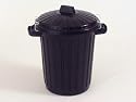 Curver 4124 Dustbin & Clip Lid Black 70L