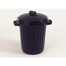 Curver 4124 Dustbin & Clip Lid Black 70L
