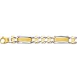 14K Two-Tone Gold Man's Links Bracelet - 8.5 inches