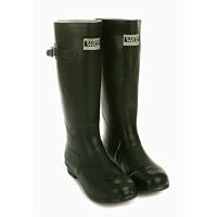 Dark green funky wellies