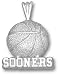 Oklahoma Sooners Sooners Basketball Pendant - Sterling Silver Jewelry