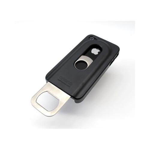 For AT&T Verizon iPhone 4 iPhone 4 Black OEM Opena Hard Case w Slide Out Bottle Opener OCIP4B
